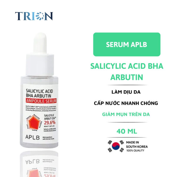 Serum Dưỡng Ẩm Giảm Mụn Trắng Da APLB Salicylic Acid BHA Arbutin Ampoule Serum 40ml