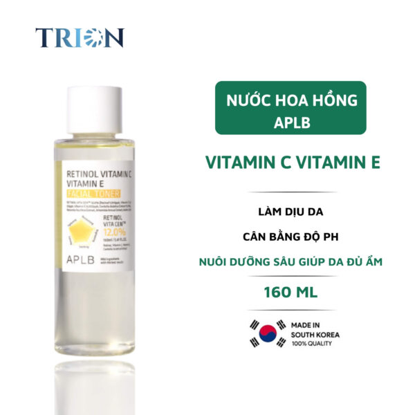 Toner Dưỡng Ẩm Trắng Da Chống Lão Hóa Ngừa Nếp Nhăn APLB Retinol Vitamin C Vitamin E Facial Toner 160ml