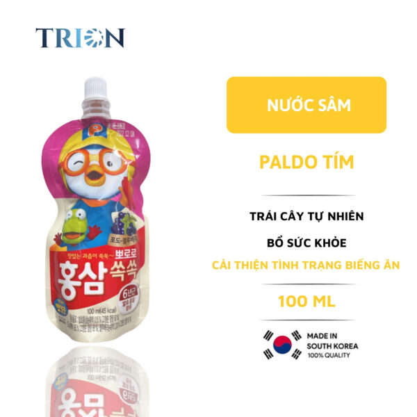 Nước Hồng Sâm Pororo Hàn Quốc 100ml Vị Nho