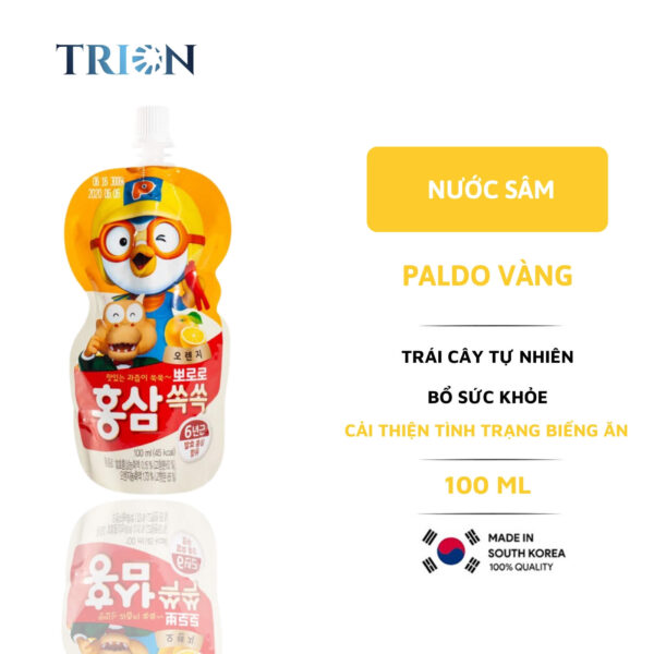 Nước Hồng Sâm Pororo Hàn Quốc 100ml Vị Cam