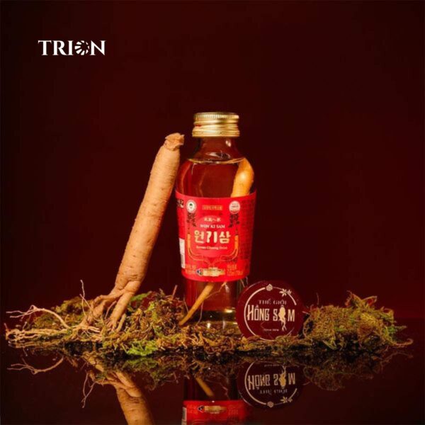 Nước Hồng Sâm Có Củ Wonkisam 10 Chai x 120ml
