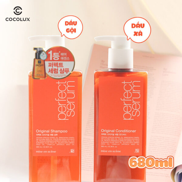 Dầu Gội Mise En Scene Hỗ Trợ Phục Hồi Tóc Hư Tổn 680ml (Cam)