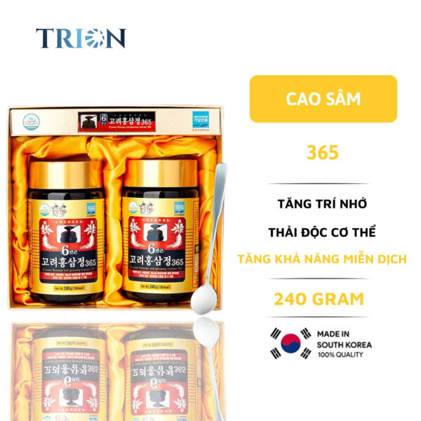 Cao Hồng Sâm 6 Năm 365 Hộp 2 Hũ 240g x 2 hũ