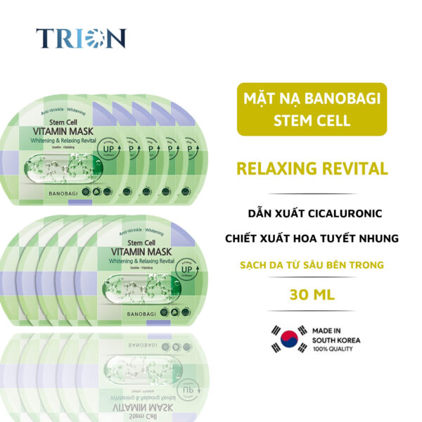 Mặt Nạ Banobagi Stem Cell Vitamin Mask Whitening and Relaxing Revital 30g