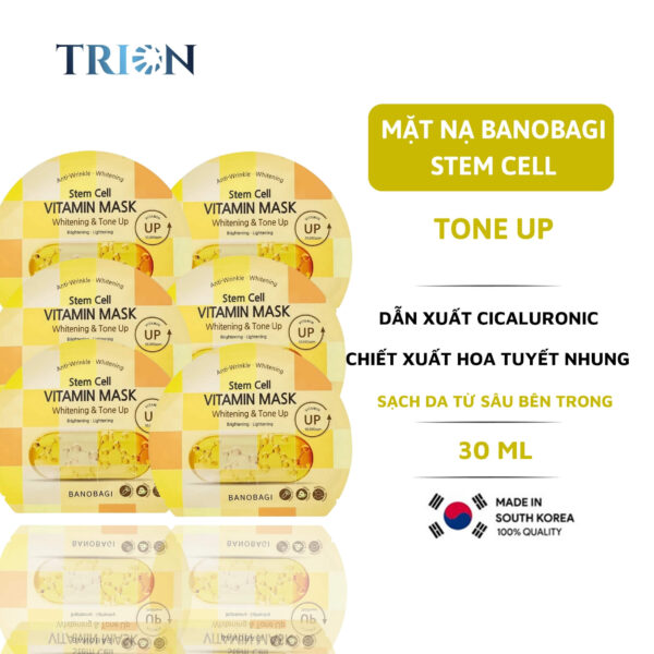 Mặt Nạ Banobagi Stem Cell Vitamin Mask Whitening & Tone-Up 30g