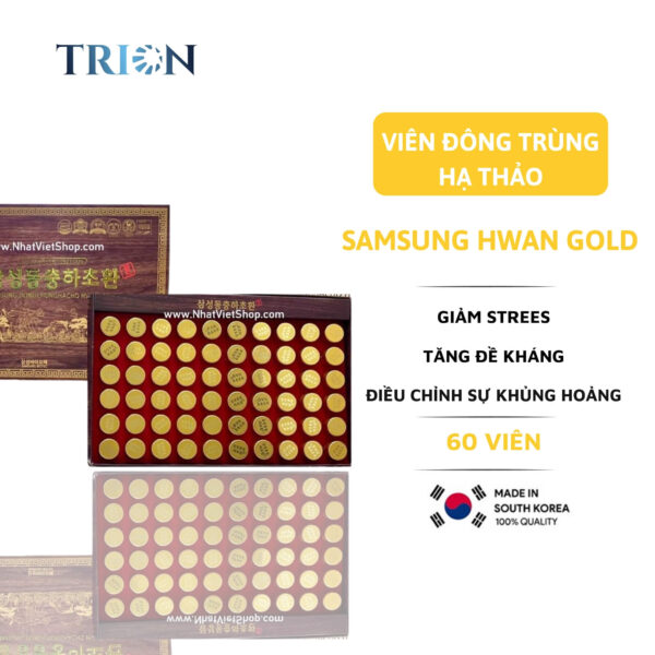 Viên Đông Trùng Hạ Thảo Hàn Quốc Samsung Hwan Gold hộp 60 viên