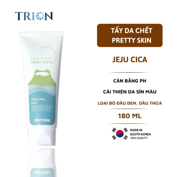 Tẩy da chết rau má PrettySkin The Purre Jeju Cica Peeling Gel 180ml