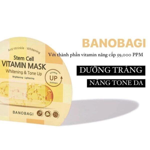 Mặt Nạ Banobagi Stem Cell Vitamin Mask Whitening & Tone-Up 30g