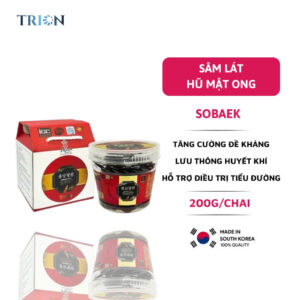 Sâm Lát Tẩm Mật Ong Sobaek Hàn Quốc Hộp Nhựa 200g