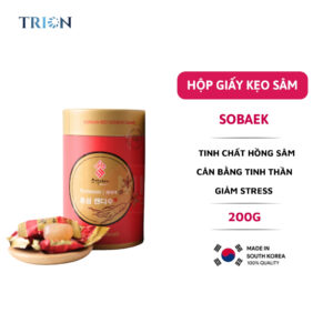 Kẹo Hồng Sâm Sobaek Hàn Quốc Hộp Tròn Làm Quà Biếu Tặng 200g